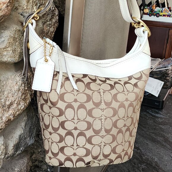 COACH J0768-11437 Signature Duff Bucket Shoulder Bag - Picture 6 of 16